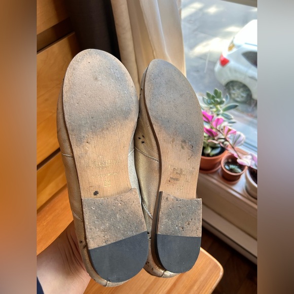 M Moustache Paris Women’s Lace-Up Perforated Casual Oxford in Light Gold 💛 - Picture 6 of 6